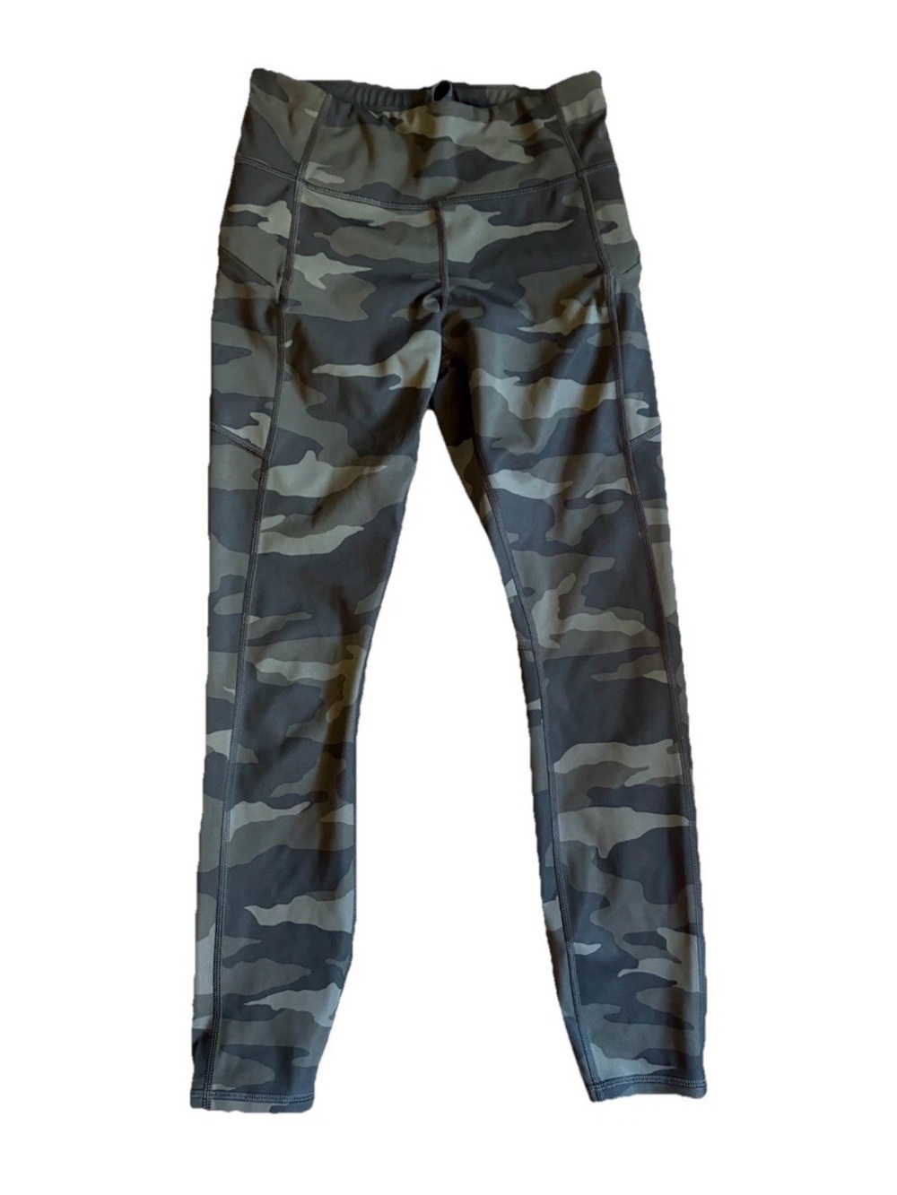 Athleta Camo Contender 7/8 Womens Green Camo Leggings Activewear